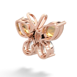 Citrine Butterfly 14K Rose Gold pendant P2215
