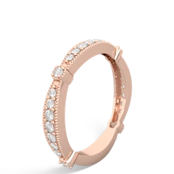 Diamond Sparkling Tiara Wedding Band 14K Rose Gold ring W2629