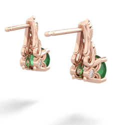 Emerald Antique Elegance 14K Rose Gold earrings E3100