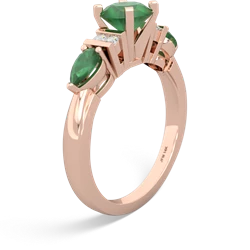 Garnet 6Mm Round Eternal Embrace Engagement 14K Rose Gold ring R2005