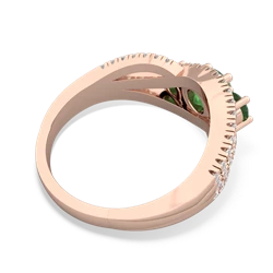 Garnet Three Stone Aurora 14K Rose Gold ring R3080