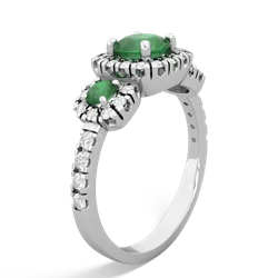 Garnet Regal Halo 14K White Gold ring R5350