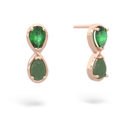 Emerald Infinity 14K Rose Gold earrings E5050