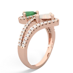 Emerald Diamond Dazzler 14K Rose Gold ring R3000