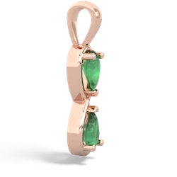Emerald Infinity 14K Rose Gold pendant P5050