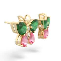 Emerald Butterfly 14K Yellow Gold earrings E2215