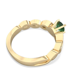 Emerald Infinity 5Mm Round Engagement 14K Yellow Gold ring R26315RD