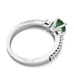 Emerald Classic 6Mm Round Engagement 14K White Gold ring R26436RD