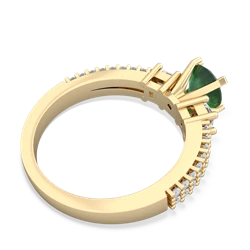 Emerald Classic 6Mm Round Engagement 14K Yellow Gold ring R26436RD
