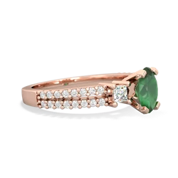 Emerald Classic 7X5mm Oval Engagement 14K Rose Gold ring R26437VL