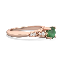 Emerald Antique Elegance 14K Rose Gold ring R3100