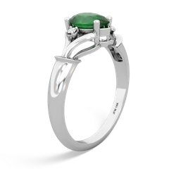 Emerald Precious Pear 14K White Gold ring R0826