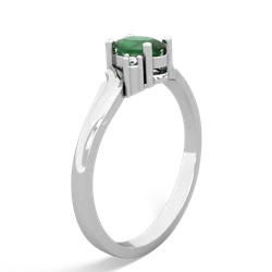Emerald Elegant Swirl 14K White Gold ring R2173