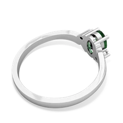 Emerald Elegant Swirl 14K White Gold ring R2173