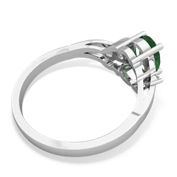 Emerald Swirls 14K White Gold ring R2347