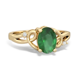 Emerald Swirls 14K Yellow Gold ring R2347