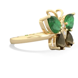 Emerald Butterfly 14K Yellow Gold ring R2215