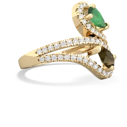 Emerald Diamond Dazzler 14K Yellow Gold ring R3000