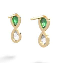 Emerald Infinity 14K Yellow Gold earrings E5050