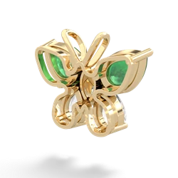 Emerald Butterfly 14K Yellow Gold pendant P2215