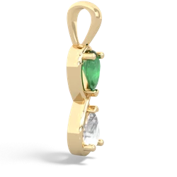 Emerald Infinity 14K Yellow Gold pendant P5050