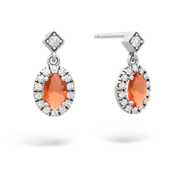 matching earrings - Antique-style Halo