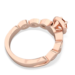 Fire Opal Infinity Halo Engagement 14K Rose Gold ring R26315RH