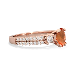 Fire Opal Classic 7X5mm Oval Engagement 14K Rose Gold ring R26437VL