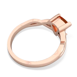 Fire Opal Trillion Twist 14K Rose Gold ring R2104