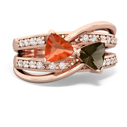 Fire Opal Bowtie 14K Rose Gold ring R2360