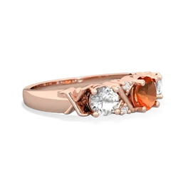 Fire Opal Hugs And Kisses 14K Rose Gold ring R5016