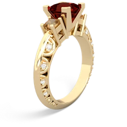 Garnet Eternal Embrace Engagement 14K Yellow Gold ring C2001