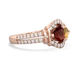 Garnet Art-Deco Keepsake 14K Rose Gold ring R5630