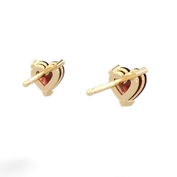 Garnet 5Mm Heart Stud 14K Yellow Gold earrings E1861