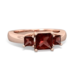 Lab Pink Sapphire Three Stone Trellis 14K Rose Gold ring R4015