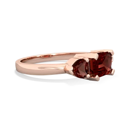 Lab Sapphire Three Stone 14K Rose Gold ring R5235