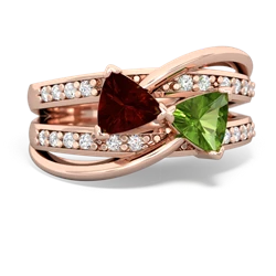 Garnet Bowtie 14K Rose Gold ring R2360