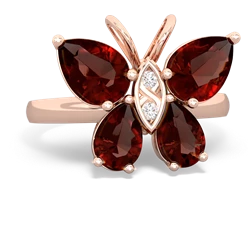 Garnet Butterfly 14K Rose Gold ring R2215