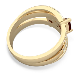 Garnet Bowtie 14K Yellow Gold ring R2360