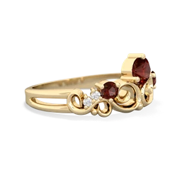 Garnet Crown Keepsake 14K Yellow Gold ring R5740