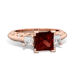 matching engagment rings - Art Deco Diamond Engagement 6mm Princess