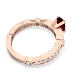 Garnet Sparkling Tiara 7X5mm Oval 14K Rose Gold ring R26297VL