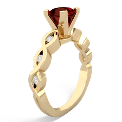 Garnet Infinity 5Mm Square Engagement 14K Yellow Gold ring R26315SQ