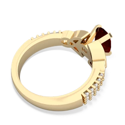 Garnet Celtic Knot 8X6 Oval Engagement 14K Yellow Gold ring R26448VL