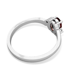 Garnet Elegant Swirl 14K White Gold ring R2173