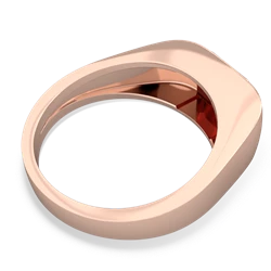 Garnet Men's Emerald-Cut Bezel 14K Rose Gold ring R0410