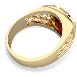 Garnet Men's Vine 14K Yellow Gold ring R0490