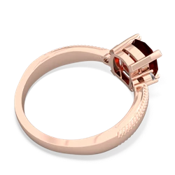 Garnet Cushion Rope 14K Rose Gold ring R2484