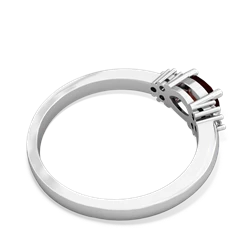 Garnet Simply Elegant East-West 14K White Gold ring R2480