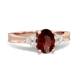 Garnet Simply Elegant 14K Rose Gold ring R2113